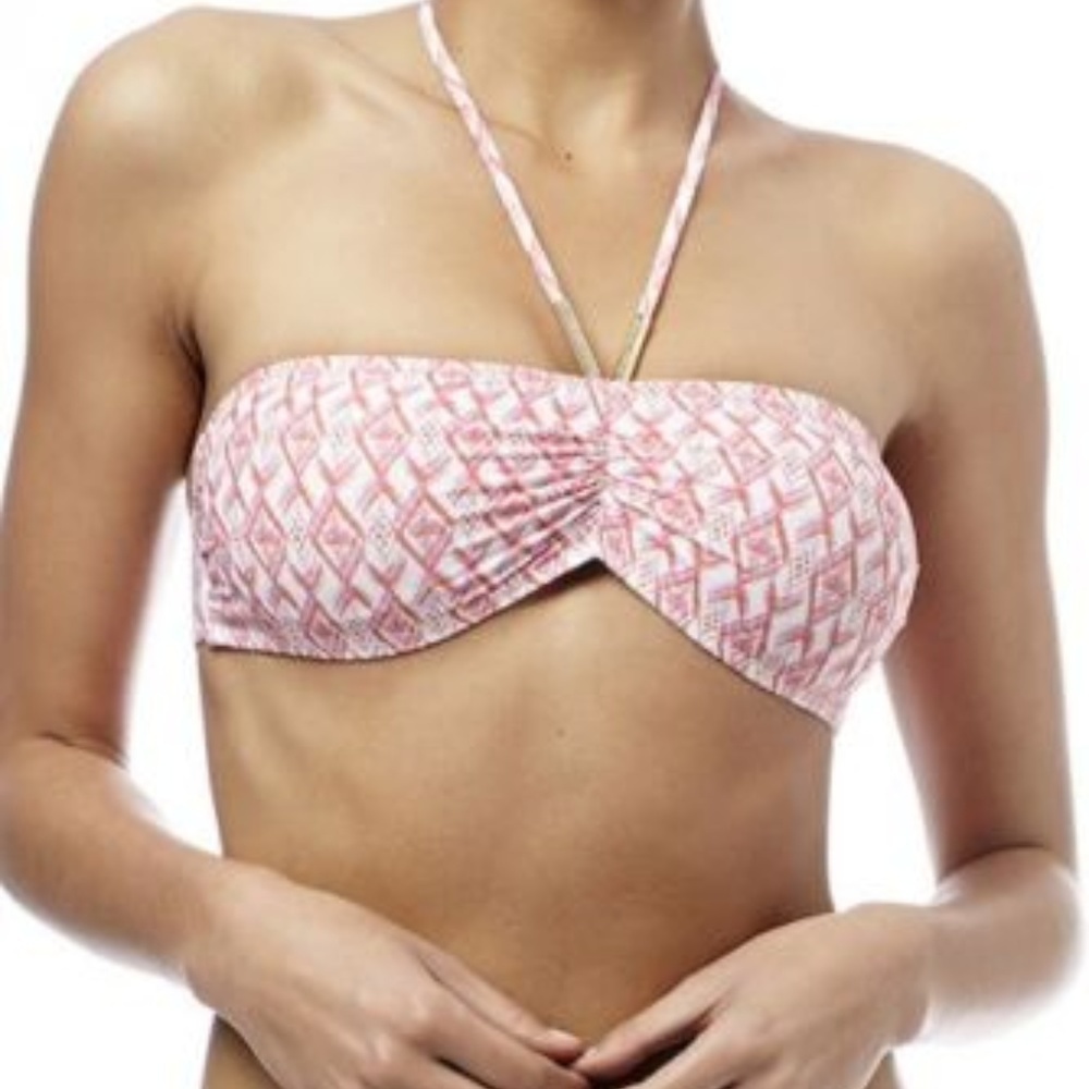 Melissa Odabash Diamond Pink Halter Bikini Top